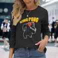 Tennis Tavolo Re Pong Divertente Ping Pong Regalo D'epoca Maglietta a maniche lunghe Regalos para ella
