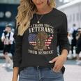 Thank You Veterans For Your Service Veterans Day Long Sleeve T-Shirt Gifts for Her