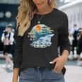 Tiburón Japonés Gran Ola Kanagawa Japón Arteintage Camiseta de manga larga Regalos para ella