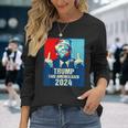 Trump 2024 Riprendersi L'america Retro Re Eletto Supporto Trump Maglietta a maniche lunghe Regalos para ella