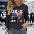 Trump Legends Never Die Trump Assassination Red Langarmshirts Geschenke für Sie