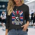 Uomo Australian Kelpie Dad Cool Uk Bandieraintage Retro Maglietta a maniche lunghe Regalos para ella