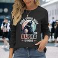 Verstecken Deine Frau Der Alpha Ist Da Alpha Wolf Meme Cringe Langarmshirts Geschenke für Sie