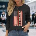 Veteran Veterans Day Usa United States America American Flag Long Sleeve T-Shirt Gifts for Her