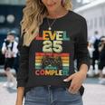 Video Gamer Nivel 25 Completo Retro 25 Aniversario De Bodas Camiseta de manga larga Regalos para ella