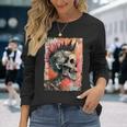 Vintage Graffiti Biker Rocker Skull Punk Horror Skull Langarmshirts Geschenke für Sie