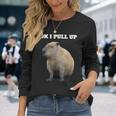 Vintage Ok I Pull Up Capybara Langarmshirts Geschenke für Sie