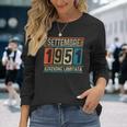 Vintage Settembre 1951 73 Compleanno Anni Uomo Donna Maglietta a maniche lunghe Regalos para ella
