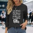 Vita Più Bella Camper Scritte Divertenti Regalo Camperista Maglietta a maniche lunghe Regalos para ella