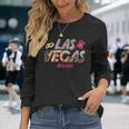 Wedding Las Vegas Nevada Bride Groom Bouquet Rings Long Sleeve T-Shirt Gifts for Her