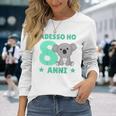 Bambino Bambini 8° Compleanno Koala Otto Anni Adesso Ho 8 Anni Maglietta a maniche lunghe Regalos para ella