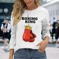 Boxing King De Boxeo Para Hombre Boxeo Deportivo Boxeo Camiseta de manga larga Regalos para ella