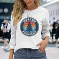 Burton Michigan Miintage Graphic Retro Anni '70 Maglietta a maniche lunghe Regalos para ella