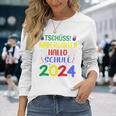 Children's First Day At School Tschüss Kindergarten Hello School 2024 Langarmshirts Geschenke für Sie