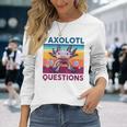 Divertida Pregunta Sobre Axolotl Retrointage Amantes De Axolotl Para Niños Camiseta de manga larga Regalos para ella