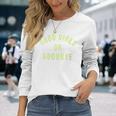 Donna Goodibes Or Goodbye Text Con Collo A Maglietta a maniche lunghe Regalos para ella