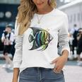 Donna Pesce 00S Colorato Grunge Skater Distressed Pesce Con Collo A Maglietta a maniche lunghe Regalos para ella