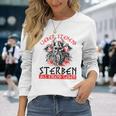 German Lieber Stehend Sterben Als Kneend Leben Love Standing Sterben Langarmshirts Geschenke für Sie