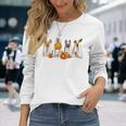 Ghost Dogs Spooky Season Dog Dressed As Ghost Halloween Long Sleeve T-Shirt Gifts for Her