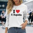 I Heart L'aquila Italy Love Italian Souvenir Item Maglietta a maniche lunghe Regalos para ella