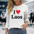 I Love Laos Langarmshirts Geschenke für Sie