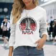 Nasa Initiate Sequence Red And Faded Maglietta a maniche lunghe Regalos para ella