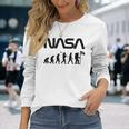 Nasa La Evolución Humana Astronauta Artemis Misión Camiseta de manga larga Regalos para ella