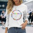 National Hispanic Heritage Month All Countries Flags Hearts Long Sleeve T-Shirt Gifts for Her