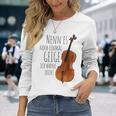 Nenn Es Noch Einmal Geige Ich Warne Dich Cello Player Gray Langarmshirts Geschenke für Sie