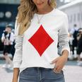 Quadri Carte Da Gioco Poker Carnevale Costume Giocatore Maglietta a maniche lunghe Regalos para ella
