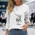 Recreacional Equitación Caballo Polo Equitación Caballo Caballo Camiseta de manga larga Regalos para ella