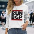 Run Bgp Network Engineer Geeky Nerd Gray Langarmshirts Geschenke für Sie