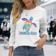 Sandbridge Beach Virginia Tie Dye Batik Loggerhead Turtle Long Sleeve T-Shirt Gifts for Her