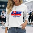 Slovak Flag Slovakia Team Fan Jersey Langarmshirts Geschenke für Sie