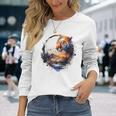 Tigre Animal Amante Arte Montañas Animal Tigre Camiseta de manga larga Regalos para ella