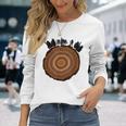Trekking Mountain Hiker Tree Ring Woods Trees Maglietta a maniche lunghe Regalos para ella