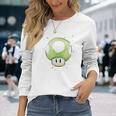 Vert Champignon 1Up Pour Jeuxidéo T-shirt à manches longues Cadeaux pour elle