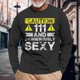 111 And Dangerously Sexy — Lustiger 111 Jahre Alter Junge Zum 111 Geburtstag Langarmshirts Geschenke für alte Männer