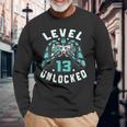 13 Anni Compleanno Regaloideogiochi Level 13 Unlocked Maglietta a maniche lunghe Regalos para ancianos