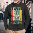 25° Compleanno Regalo Level 25 Complete Gamer Maglietta a maniche lunghe Regalos para ancianos