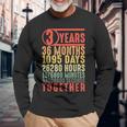 3 Años De Aniversario Regalos Para Él Pareja Romántica Tercera Boda Camiseta de manga larga Regalos para ancianos
