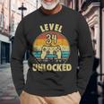 34 Anni Compleanno Uomo Donna Regalo Divertente Level 34 Maglietta a maniche lunghe Regalos para ancianos