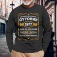44 Anni Compleanno Le Leggende Sono Nate Nel Ottobre 1977 Maglietta a maniche lunghe Regalos para ancianos