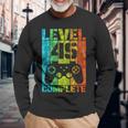 45° Compleanno Uomo Gamer Livello Completo 45 Anni Maglietta a maniche lunghe Regalos para ancianos