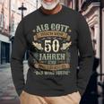 50Th Birthday Als Gott Michor 50 Jahren Schuf Grinste Her Langarmshirts Geschenke für alte Männer