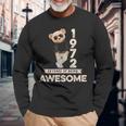 52 Geburtstag Herren Damen 1972 Original Awesome Teddybär Langarmshirts Geschenke für alte Männer