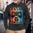 6 Anni Compleannoideogiochi Level 6 Unlocked 2015 Maglietta a maniche lunghe Regalos para ancianos