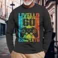 60 Compleanno Uomo Gamer Livello 60 Completo Anni Maglietta a maniche lunghe Regalos para ancianos