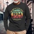 Agosto 1934 Anni 90 Compleanno Uomo Donna 1934 Maglietta a maniche lunghe Regalos para ancianos