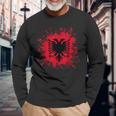 Albania Flag Shqiperi Albanian Flag Shqiperia Langarmshirts Geschenke für alte Männer